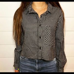 Gingham button down long sleeve